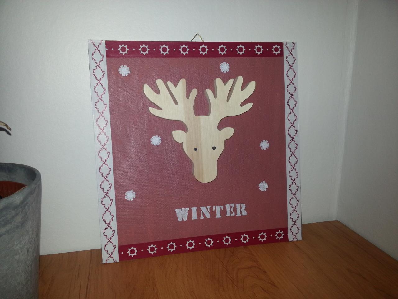 Tableau tête de cerf  12€